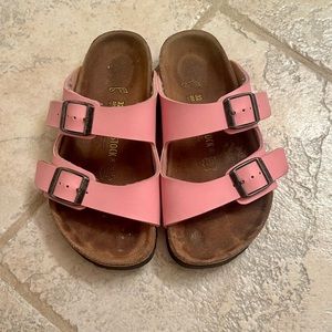 Pink Birkenstock Kids Arizona sandals